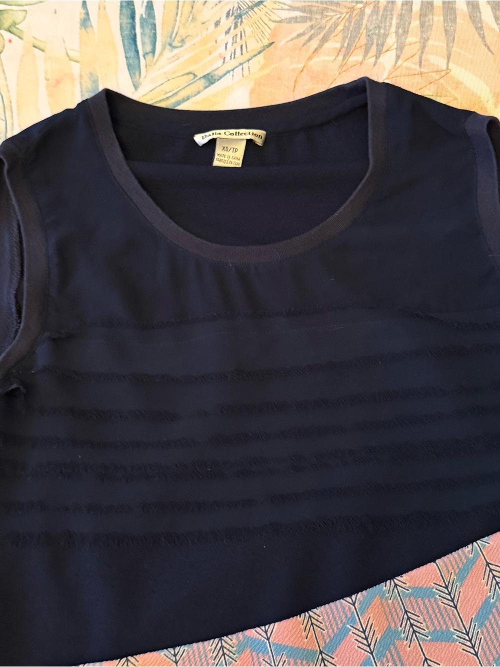 Cassie LuLaRoe Chevron Patterned Pink and Blue pencil Skirt and blue blouse lot - Picture 2 of 7